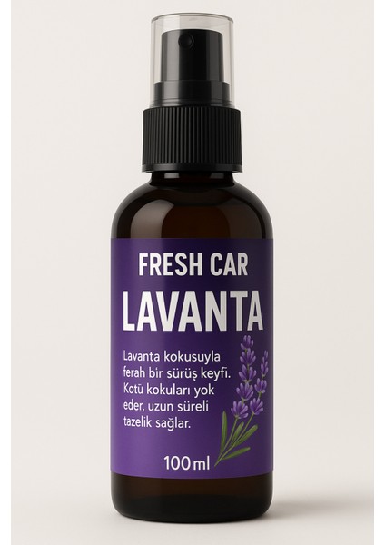 Fresh Car Lavanta – Araç Kokusu & Kötü Koku Giderici Oto Sprey 100 ml