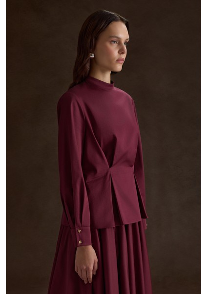 Büzgülü Kloş Cotton Etek