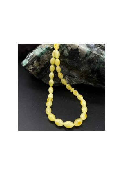 El Yapımı Damla Kehribar Tesbih – 28 Cm, 6mm Çap, 6.50G Kehribar, 11.37G modelleri