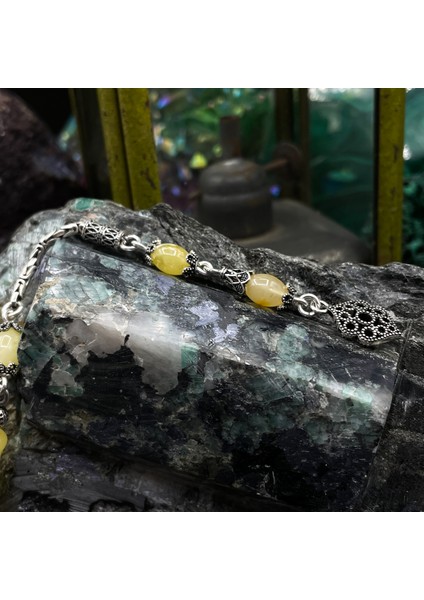 El Yapımı Damla Kehribar Tesbih – 28 Cm, 6mm Çap, 6.50G Kehribar, 11.37G