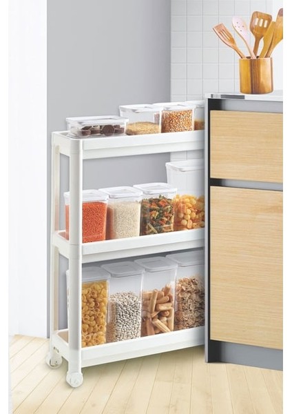 Beyaz Çok Amaçlı Katlı Raf Ünitesi