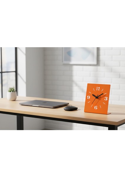 Minimalist Ofis ve Ev Için Dekoratif Metal Masaüstü Saati