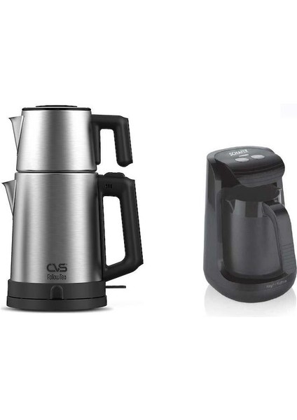 Çay Makinesi Çelik C V S ve Schafer Türk Kahve Makinesi