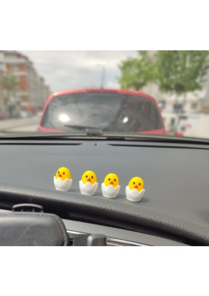 4'lü Civciv Seti Dikiz Aynası Süsü Ayna Süsü Araba Süsü Torpido Süsü Oto Aksesuar Hediyelik Eşya modelleri