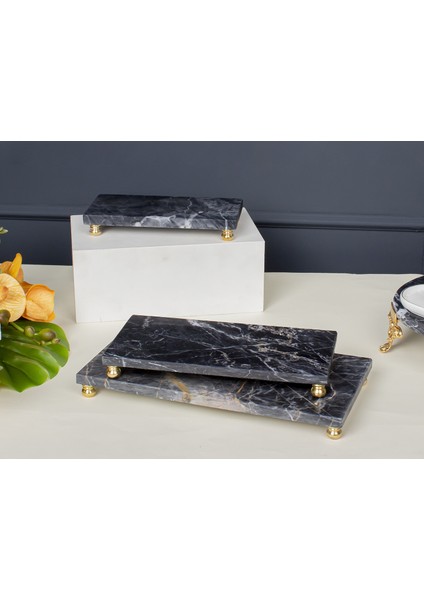 Black Marble 3lü Sunum Seti 30X16X3 cm fiyatları