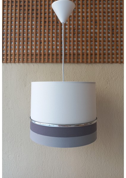 Beyaz Gri Kumaş M-0348 Kaplama Salon Oturma Odası Yatak Odası Genç ve Çocuk Odası Avize