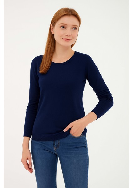 Regular Fit Bisiklet Yaka Kazak Bayan Kazak 25K0777K1