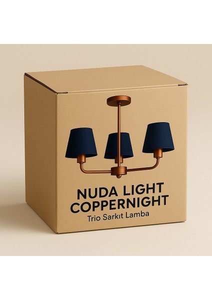 🟠 Nuda Light Coppernight Trio Sarkıt Lamba