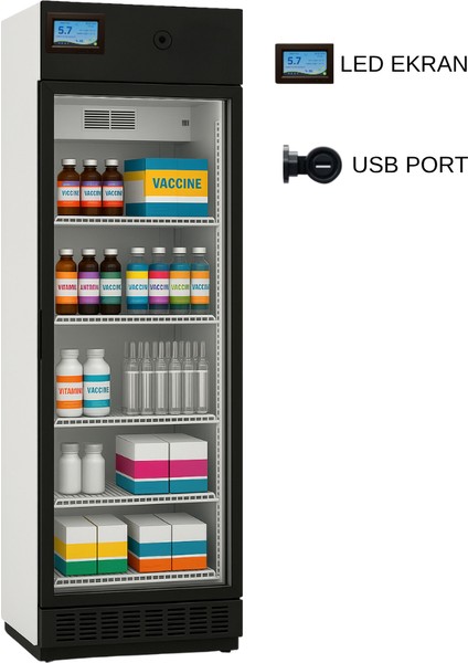 MED380PLUS Medikal Eczane Aşı Saklama ve Soğutucu Muhafaza Dolabı