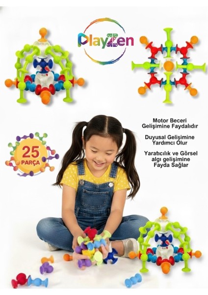 Vakum Molekül 25 Parça Yapı Taşları – Fidget & Duyusal Eğitici Oyuncak (3 Yaş+) fiyatları