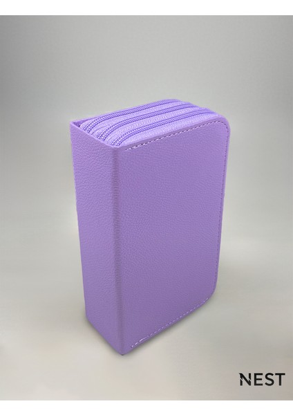 Sunii Deri Lila 3 Fermuarlı Kalemlik, Cüzdan, Kadın Cüzdanı fırsatları