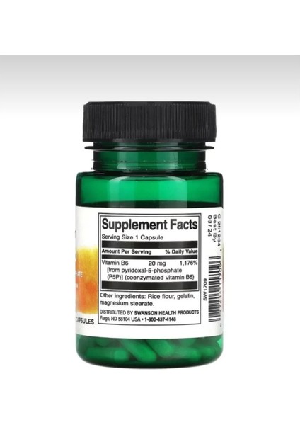 Swanson P-5-P 20 Mg 60 Kapsül fiyatları