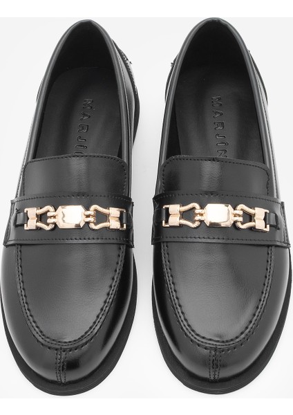 Kadın Loafer Makosen Tokalı Günlük Ayakkabı Zamira Siyah