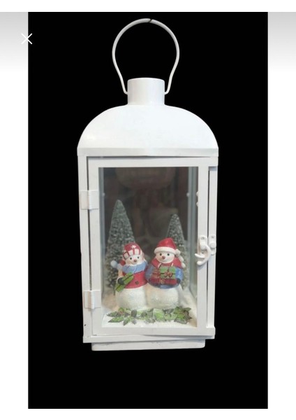 Yılbaşı Sokak Feneri Beyaz Işıklı 35 cm modelleri