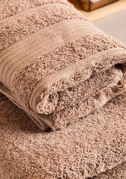 Towy Beige 100% Pamuk 3'lü Banyo Havlusu Seti fırsatları