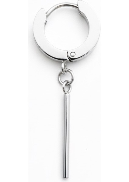 Çubuk Figürlü Çelik Unisex Küpe