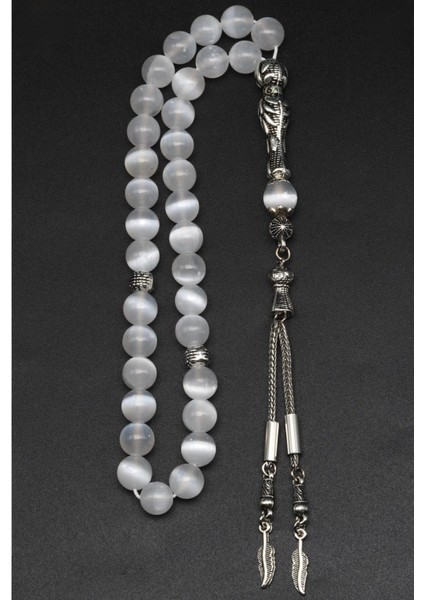 Selenit Doğal Taş Tesbih 8 mm 33'lü Yuvarlak Kesim fiyatları