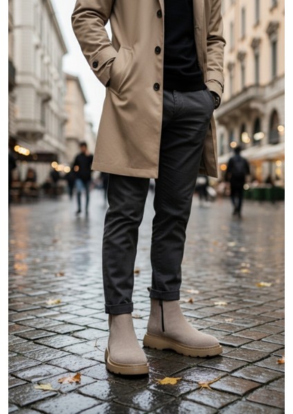 Chelsey Hakiki Deri Çift Fermuarlı Erkek Kışlık Bot indirimleri