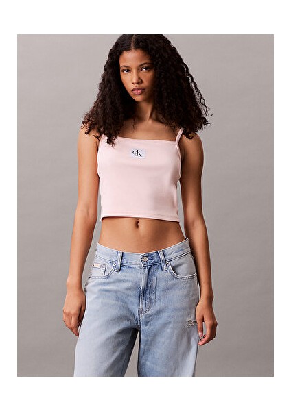 Kadın Pembe Kolsuz T-Shirt