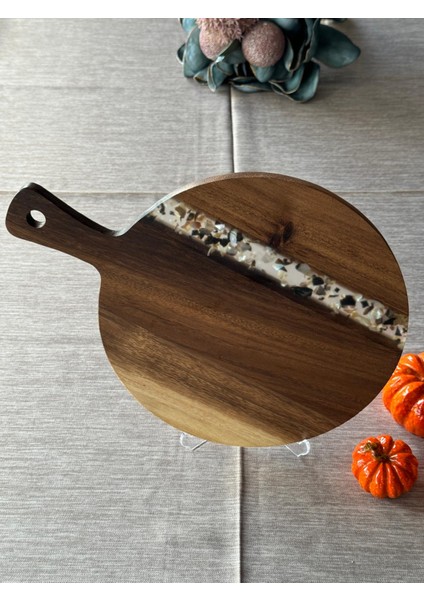 Akasya Yuvarlak Küçük Boy Kesme Tahtası