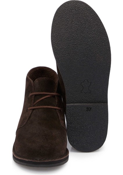 Kahve Hakiki Süet Deri Kadın Casual Bot - K24K1BT67518-B85 fırsatları