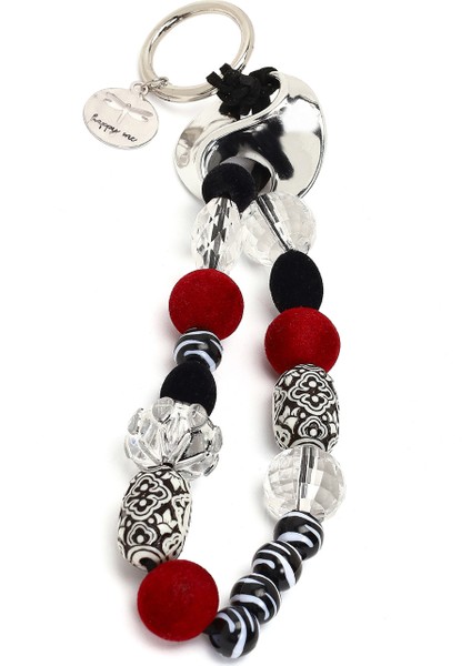 Kadın Siyah Boncuklu Metal Charm 000A2D470214