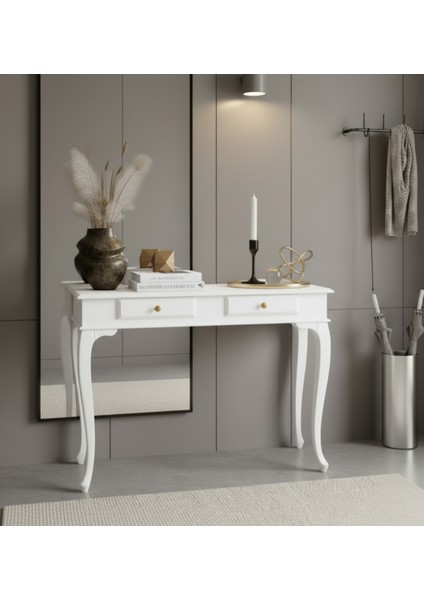 120 cm Masif Çekmeceli Lükens Beyaz Dresuar fiyatları