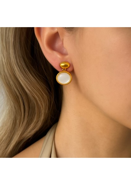 Çelik Kadın Gold Küpe