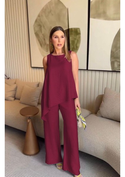 Asimetrik Bluz & Pantolon Ikili Takım modelleri