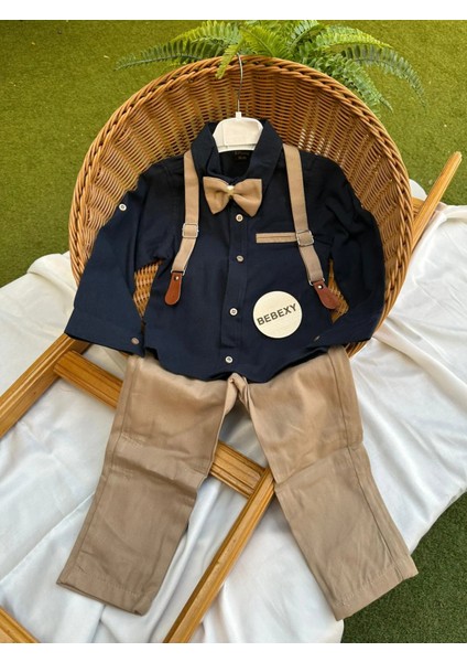 Lacivert Gömlekli Askılı Takım