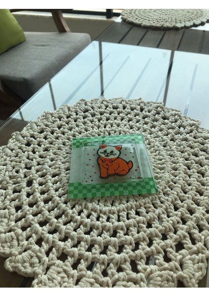 Cam Banyo Gideri Süsü 97 mm x 97 mm Dekoratif Gider Kapağı-Kedi modelleri