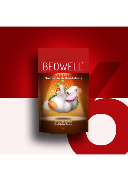 Spicy Veggie Mix 6'lı Set – Freeze Dried Dondurularak Kurutulmuş Baharatlı Sebze