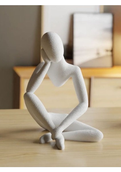 Düşünen Iskandinav Tarzı Biblo Heykel Figür Dekor Dekorasyon 3D 3 Boyutlu fırsatları