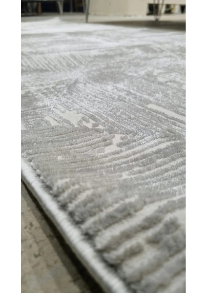 Lizbon 1075 Açık Gri Modern Salon Mutfak Yolluk Oturma Odası Halısı modelleri