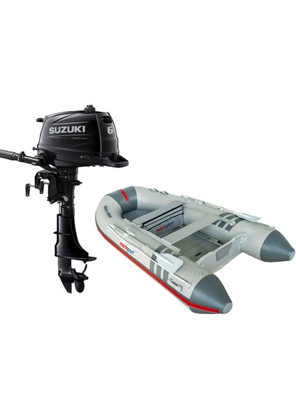 330 Ahşap Tabanlı Şişme Bot + Suzuki 6 Hp Deniz Motoru