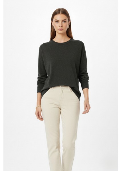 Ekstra Oversize Düşük Kol Basic Antrasit Ince Triko modelleri