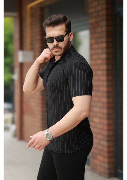 Erkek Kısa Kollu Çizgili Gömlek fiyatları