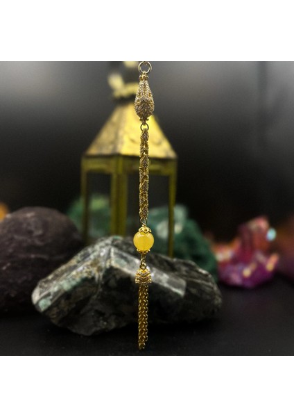 Altın Sarısı Damla Kehribar Altın Kaplama Işlemeli Püskül Tesbih 26.31 gr fiyatları