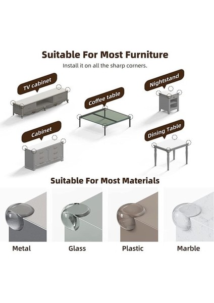 Silikon Şeffaf Masa Kenarı Köşe Koruması indirimleri