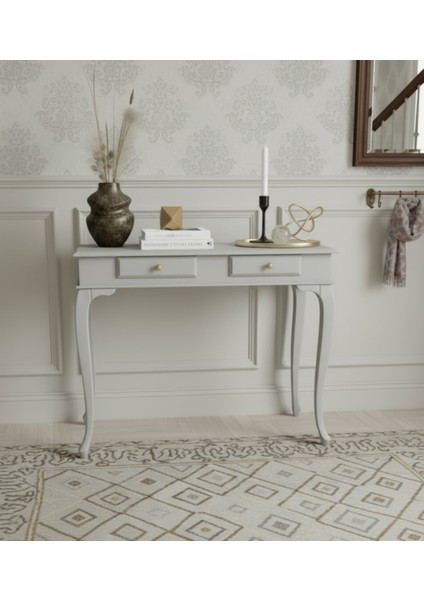 120 cm Masif Çekmeceli Lükens Açık Gri Dresuar fiyatları