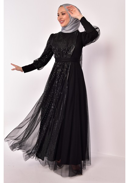 Maya Bella Pullu Tesettür Abiye modelleri