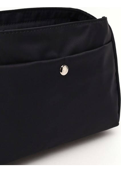 Kadın Siyah Uzun Askılı Kumaş Çapraz Çanta 25ABD27346F