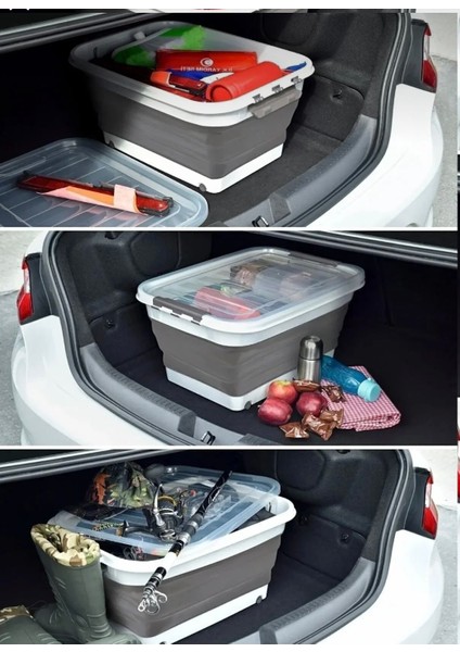 Bee Home 30 Lt Tekerlekli Saklama Kutusu – Şeffaf, Kapaklı, Dayanıklı Plastik Kutu, Kolay Taşınabilir Organizer