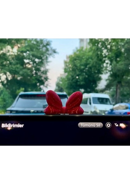 Kırmızı Fiyonk Şık Tasarım Torpido Aksesuarı, Araç Içi Süsü fiyatları