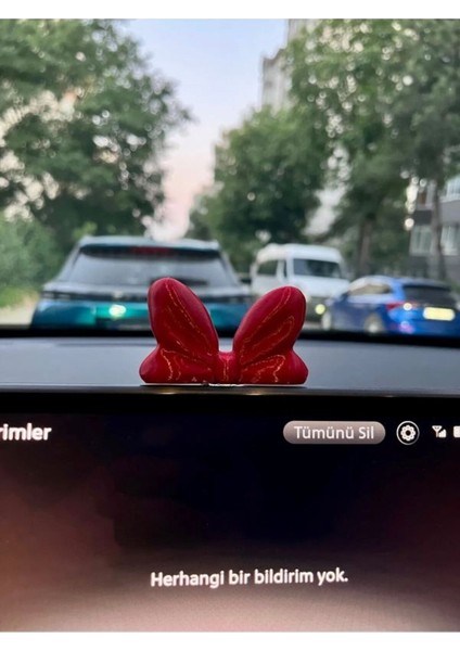 Kırmızı Fiyonk Şık Tasarım Torpido Aksesuarı, Araç Içi Süsü modelleri