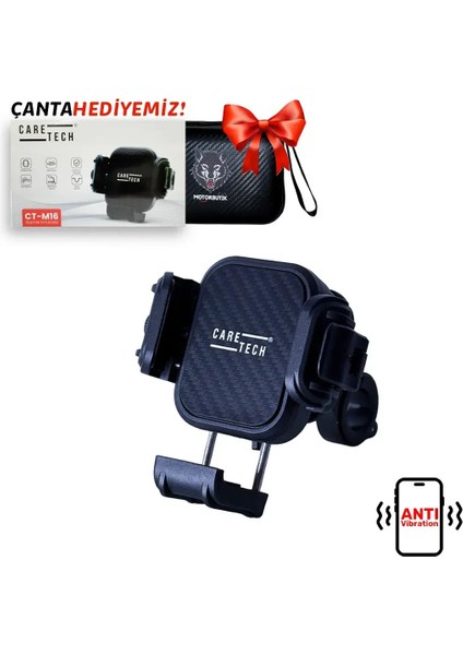 Telefon Tutucu CT-M16 Titreşim Modüllü (Gidon Bağlantılı