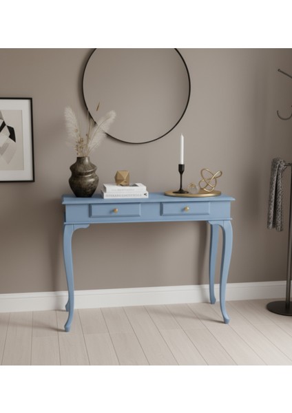 120 cm Masif Çekmeceli Lükens Açık Mavi Dresuar fiyatları