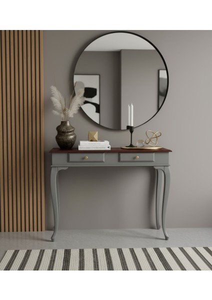 120 cm Masif Çekmeceli Lükens Gri Ceviz Dresuar fiyatları