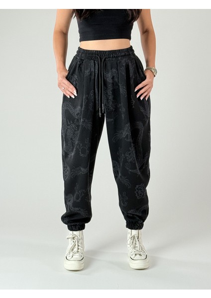 Dragon Desenli Kadın Jogger Pantolon COC1008