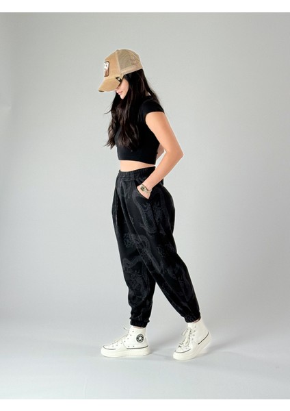 Dragon Desenli Kadın Jogger Pantolon COC1008 indirimleri